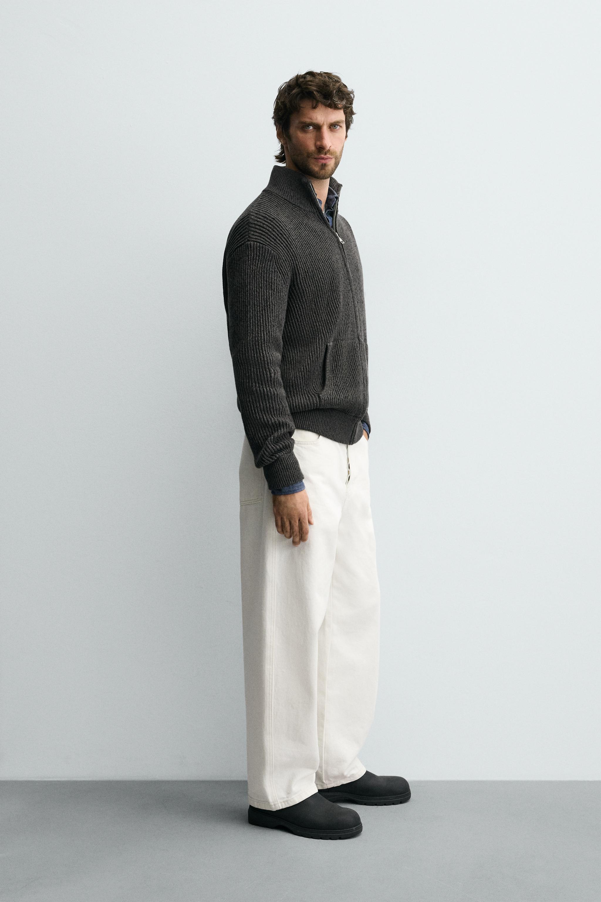 TWISTED YARN ZIP-UP JACKET